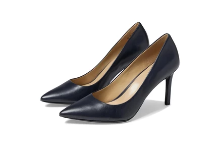 inky navy leather