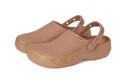 Унисекс сабо crocs classic crafted canvas, молочно-шоколадный
