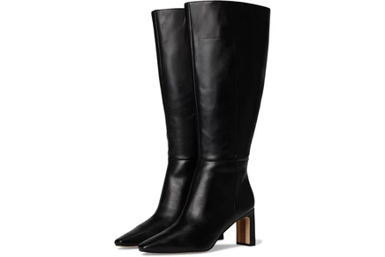 black leather extra wide calf