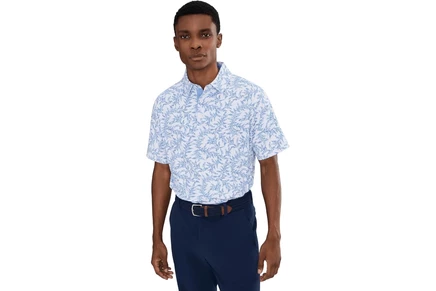 Мужская рубашка Callaway Chev Botanical Print Polo