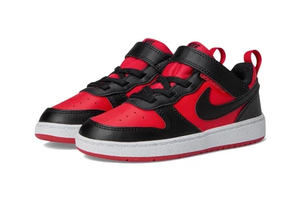 Детские кеды Nike Court Borough Low Recraft, красно-черно-белые