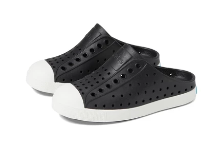Детские сабо Native Jefferson Clog, чёрно-белые