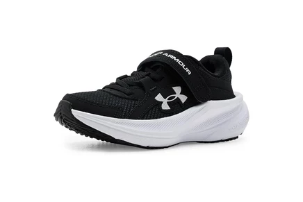 Under Armour Kids Charged Assert 11 Alternate Closure (Little Kid) black/black/metallic silver