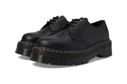Унисекс оксфорды Dr. Martens 1461 Quad на платформе, черные