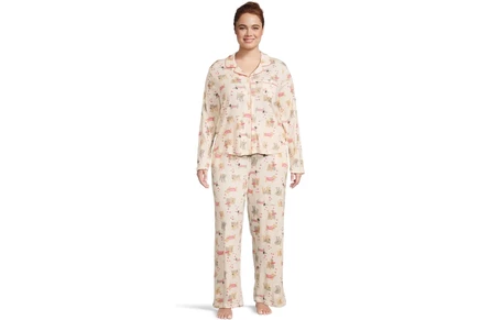 Пижама Karen Neuburger Plus Novelty Long Sleeve Girlfriend Pajama Set
