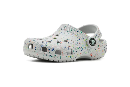 Детские сабо Crocs Classic Marbled, мульти светящиеся