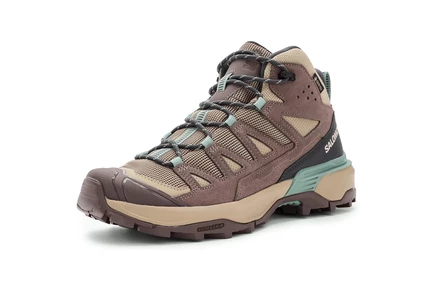 Женские треккинговые ботинки salomon x ultra 360 leather mid gore-tex, песочный