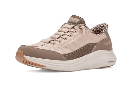 Женские слипоны Skechers Contour Foam, леопардовые