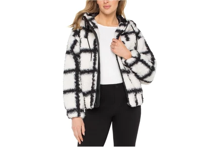 Свитер Liverpool Los Angeles Faux Lamb Zip Up Sweater with Hood