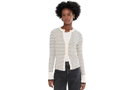 Свитер Madewell Striped Boucle-Knit Cardigan