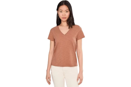 Женская футболка Lilla P Short Sleeve Back Seam V-Neck