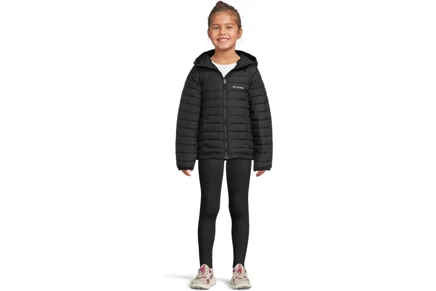 Columbia Kids Powder Lite II Hooded Jacket (Little Kid/Big Kid) black