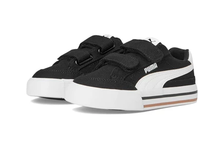 Детские кроссовки Puma Court Classic Vulc, черно-белые