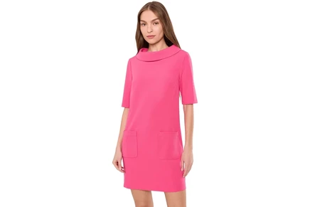 Платье Trina Turk Drape Neck Straight Fit Dress