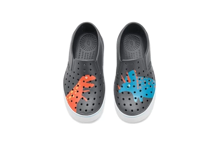 Детские слипоны Native Shoes Kids Miles Block, серо-белые