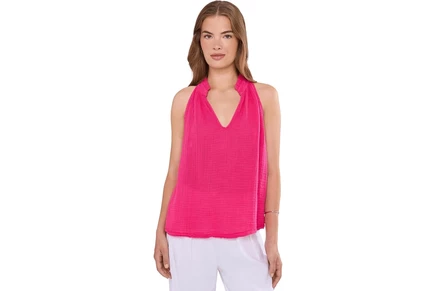 Женская футболка Michael Stars Viola Split Neck Tank