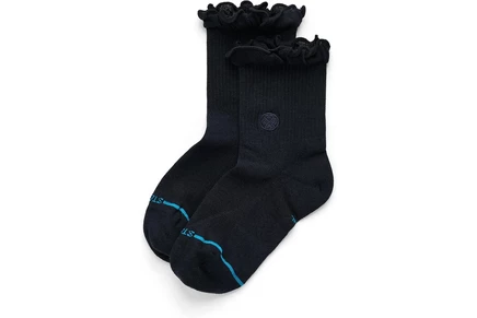 Женские носки Stance Ruffle Icon Quarter, черные