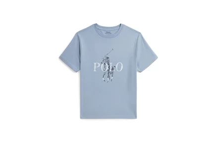 Детская футболка Polo Ralph Lauren Kids Big Pony, синяя