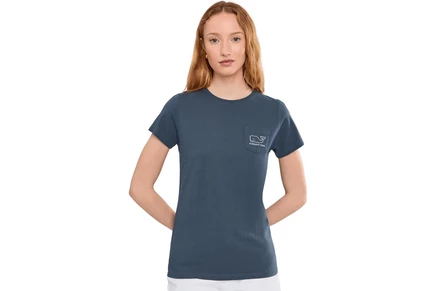Женская футболка Vineyard Vines Vintage Whale Short Sleeve Pocket Tee