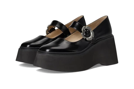Женские туфли Coach Tea Rose Platform Mary Jane, черные