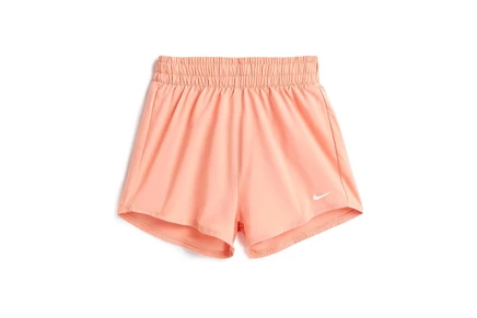 Шорты Nike Kids Dri-FIT One Woven High-Waisted Training Shorts (Little Kid/Big Kid)