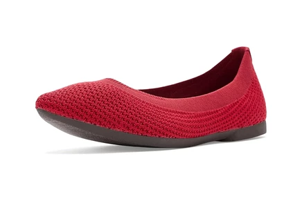 Женские балетки Allbirds Breezer Point, тёпло-красные