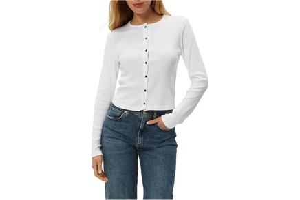 Свитер Michael Stars Trixie Crew Neck Snap Cardi