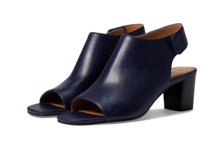 Johnston & Murphy Evelyn Open Toe Bootie navy glove