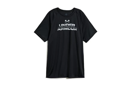 Детская футболка Under Armour Kids Tech Split, черно-белая