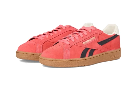 Унисекс кроссовки Reebok Lifestyle Club C Grounds UK, кораллово-черные с коричневой подошвой