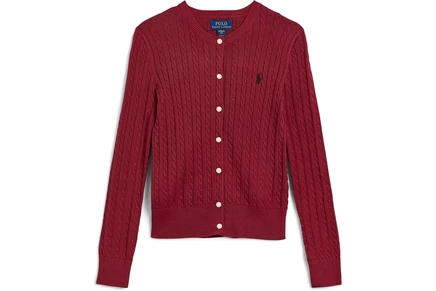 Свитер Polo Ralph Lauren Kids Mini-Cable Cotton Cardigan (Big Kid)