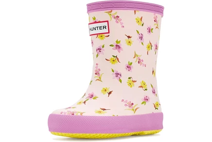 Детские сапоги Hunter Kids First Classic, сиренево-цветочные