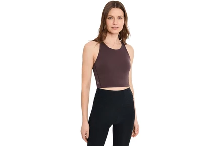 Женский спортивный топ Smartwool Active Crop, темно-бежевый