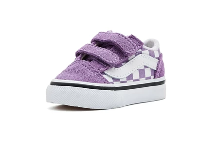 Детские кеды Vans Old Skool V, фиолетовая клетка
