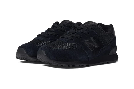Детские кроссовки для мальчиков New Balance Kids 574 Bungee, черно-белые