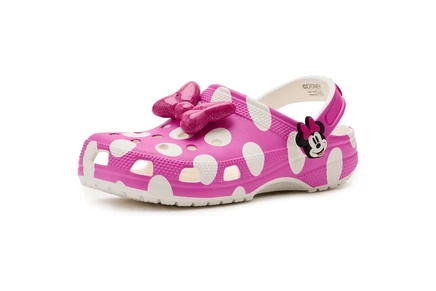 Детские сабо Crocs Kids Minnie Mouse, розовые в горох
