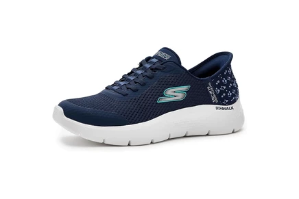 Женские кроссовки Skechers Go Walk Flex Lily Rose без шнуров, темно-синие