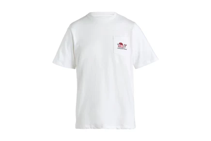 Детская футболка Vineyard Vines Kids First Base Whale, белая