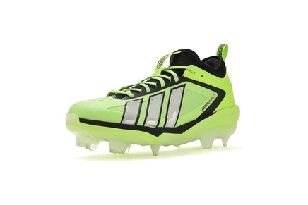adidas Adizero Impact 3.0 Baseball Cleats solar slime/silver metallic/black