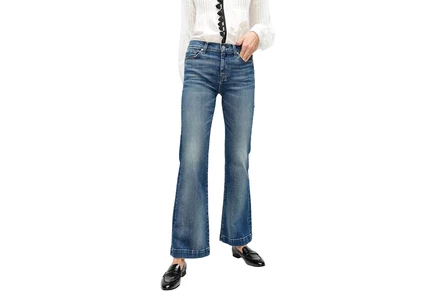 Джинсы 7 For All Mankind Tailorless Dojo in Distressed Authentic Light