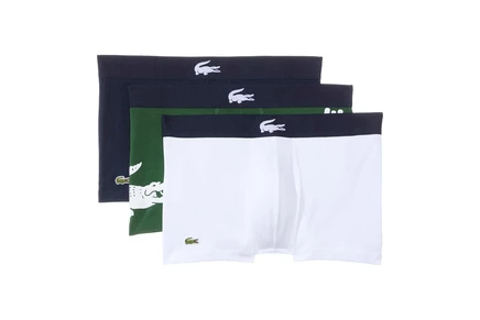 Мужские боксеры Lacoste Big Croc, 3 шт., зеленый/темно-синий/белый