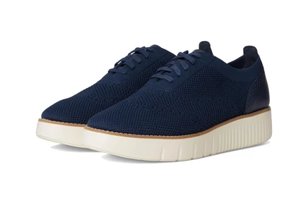 Женские оксфорды Cole Haan Grand City Platform Stitchlite, темно-синие/слоновая кость