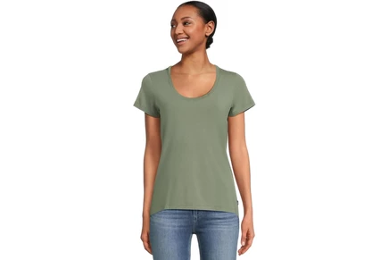 Женская футболка L.L.Bean Soft Stretch Supima Scoop Neck Short-Sleeve Tee