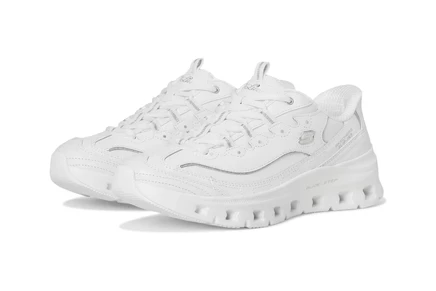 Женские кроссовки SKECHERS Glide-Step Pro Timeless Twist Hands Free Slip-Ins white silver