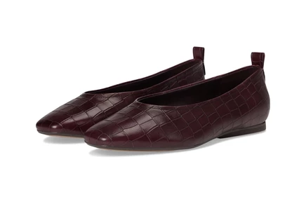 cranberry croco print leather
