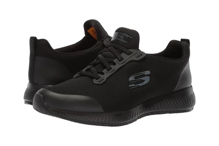 Женские кроссовки SKECHERS Work Squad SR black flat knit