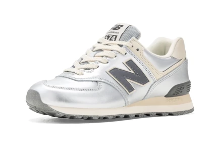 Женские кеды New Balance Classics 574, серебристо-серые