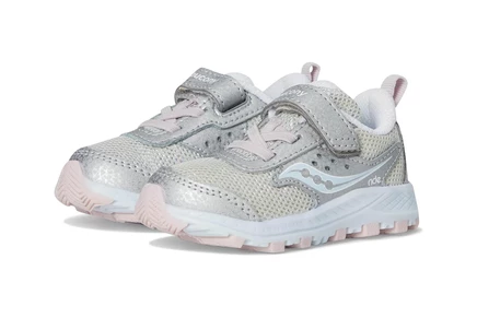 Кроссовки для малышей Saucony Kids Ride JR, серебристо-розовые