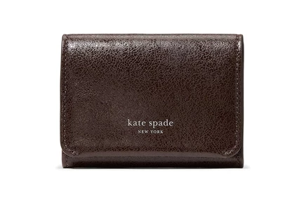 Кошелек Kate Spade New York Halo Glazed тройной, hot fudge