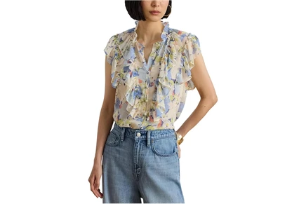 Женская блузка Lauren Ralph Lauren с рюшами, мульти